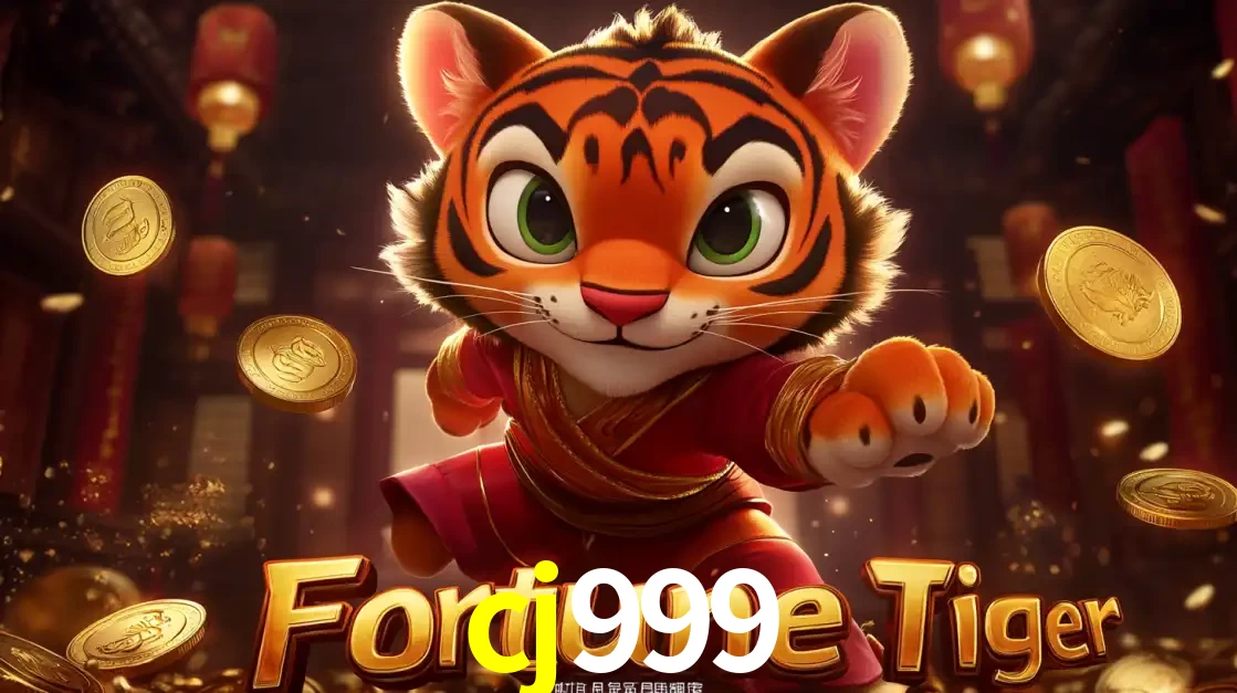 O carismático mascote do jogo de slot Fortune Tiger, um tigre fofo em pose de artes marciais, pronto para trazer sorte e multiplicadores de ganhos no cassino online cj999.